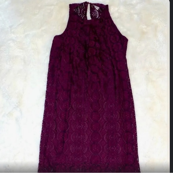Speechless Plum Purple Lace Mini Dress - Size Large EUC - Picture 3 of 11